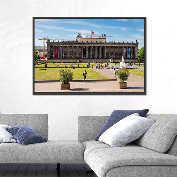 People in Front of Altes Museum Canvas Wall Art