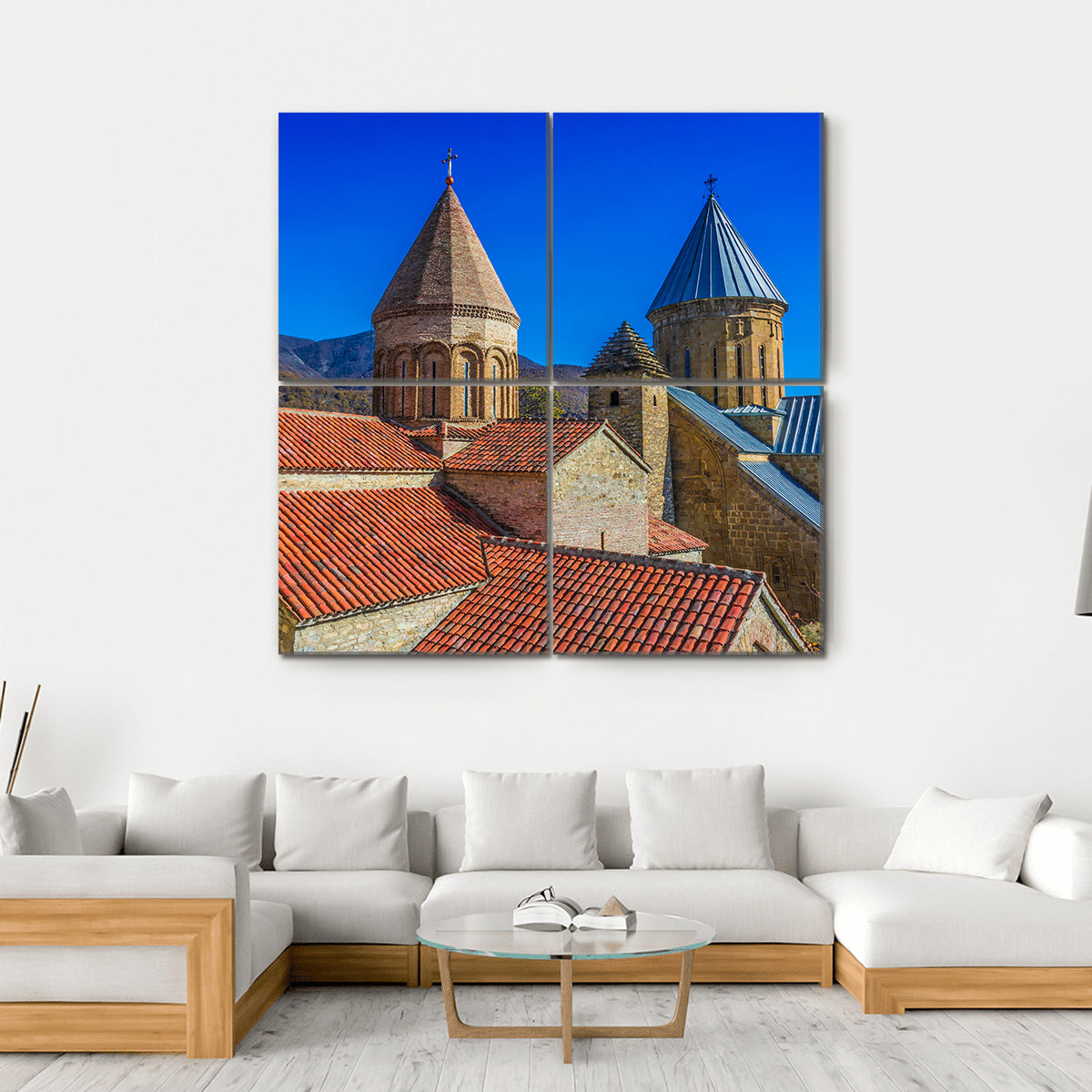 Ananuri Castle Georgia Canvas Wall Art-4 Square-Gallery Wrap-17" x 17"-Tiaracle