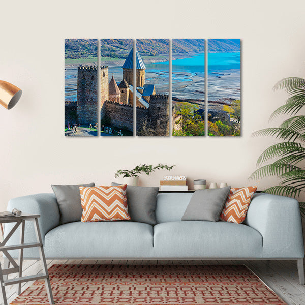 Ananuri Castle Canvas Wall Art-5 Horizontal-Gallery Wrap-22" x 12"-Tiaracle