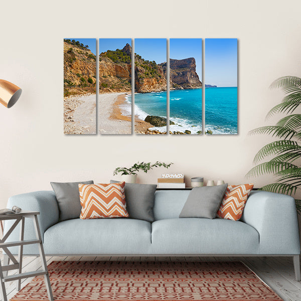 Cala Del Moraig Beach Canvas Wall Art-5 Horizontal-Gallery Wrap-22" x 12"-Tiaracle