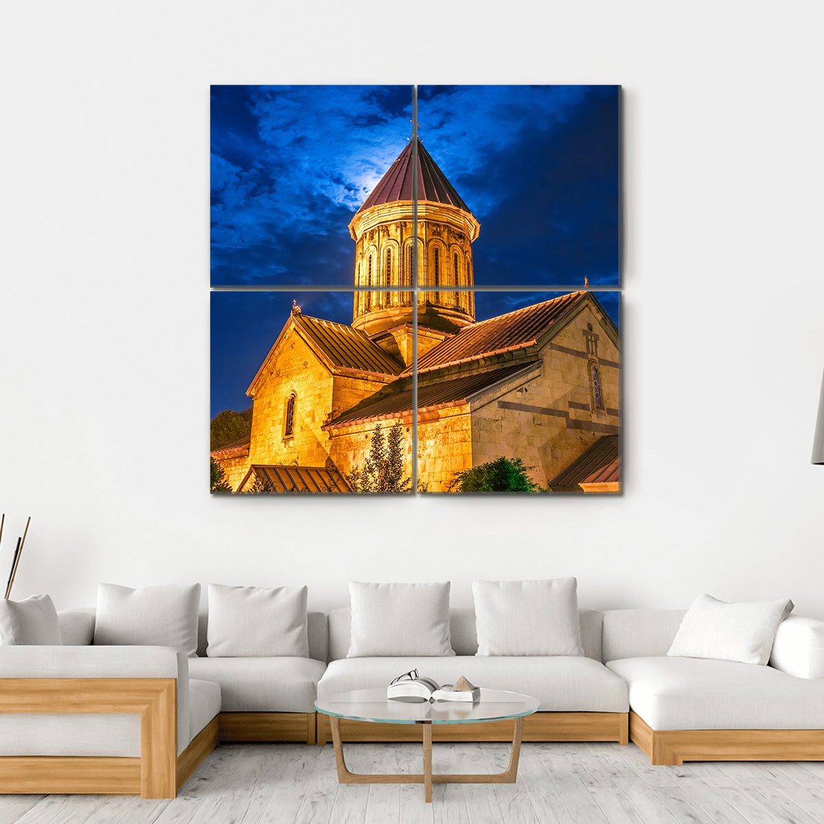 Sioni Cathedral In Georgia Canvas Wall Art-4 Square-Gallery Wrap-17" x 17"-Tiaracle