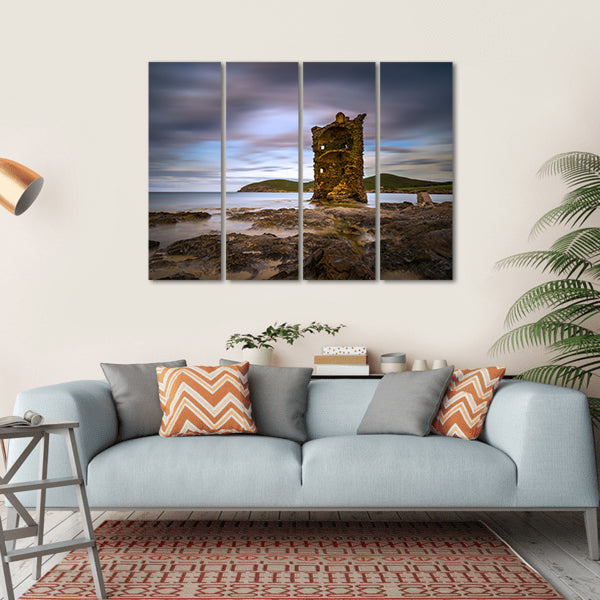 Genovese Tower France Canvas Wall Art-4 Horizontal-Gallery Wrap-34" x 24"-Tiaracle