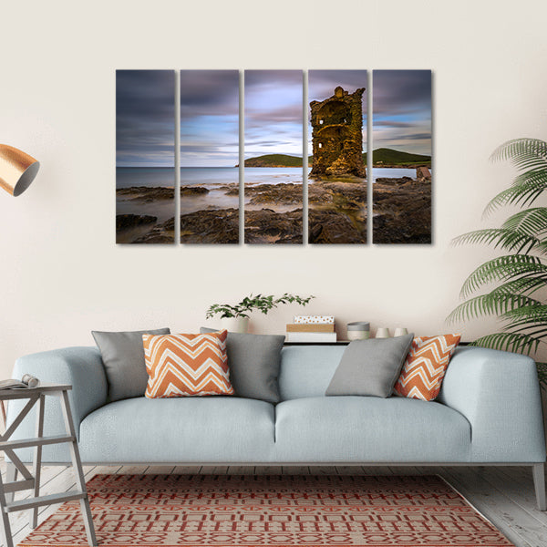 Genovese Tower France Canvas Wall Art-5 Horizontal-Gallery Wrap-22" x 12"-Tiaracle