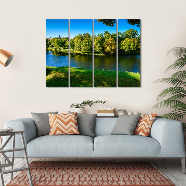 Nature In Kastellet Canvas Wall Art-4 Horizontal-Gallery Wrap-34" x 24"-Tiaracle