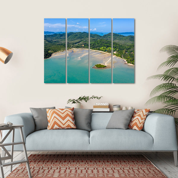 Tropical Island Of Koh Yao Noi In Thailand Canvas Wall Art-4 Horizontal-Gallery Wrap-34" x 24"-Tiaracle