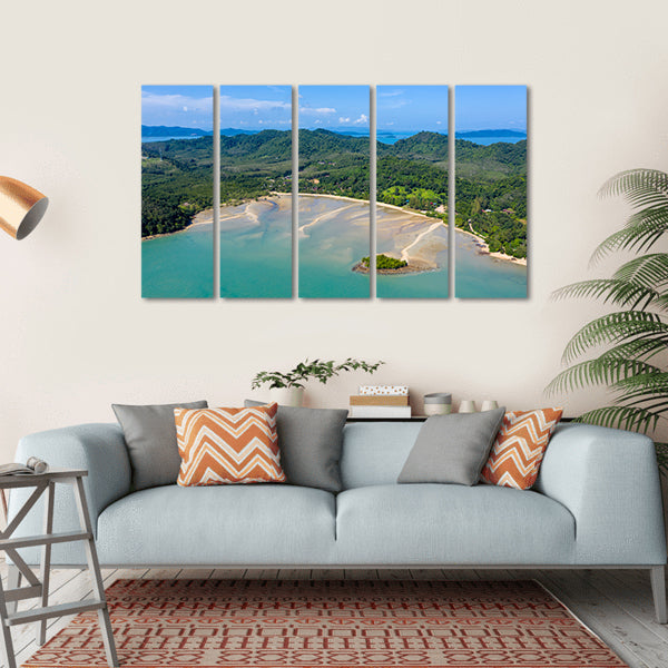 Tropical Island Of Koh Yao Noi In Thailand Canvas Wall Art-5 Horizontal-Gallery Wrap-22" x 12"-Tiaracle