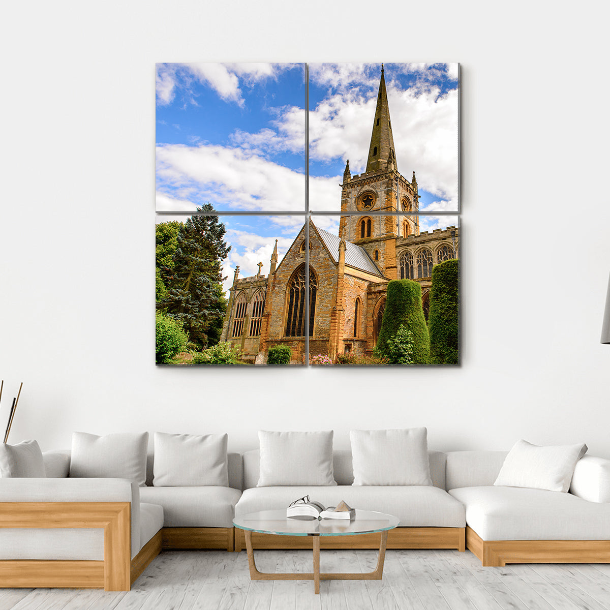 Collegiate Church Of The Holy And Undivided Trinity Canvas Wall Art-4 Square-Gallery Wrap-17" x 17"-Tiaracle