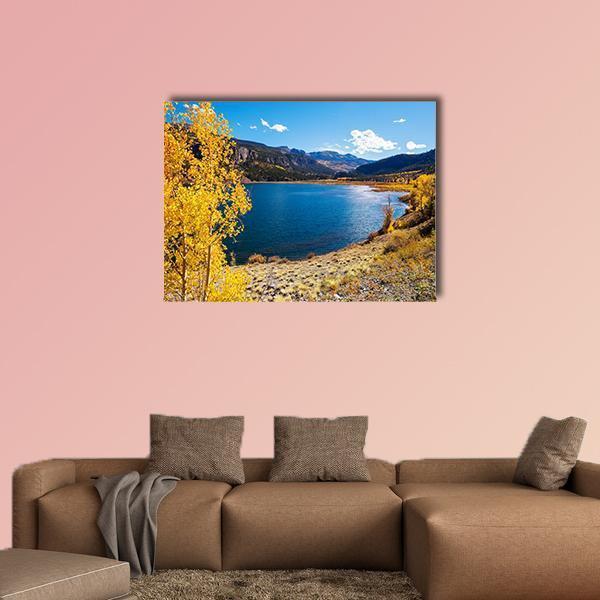 Lake In Colorado Canvas Wall Art-5 Horizontal-Gallery Wrap-22" x 12"-Tiaracle
