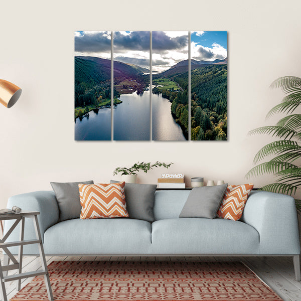 View Of Laggan In Scotland Canvas Wall Art-4 Horizontal-Gallery Wrap-34" x 24"-Tiaracle