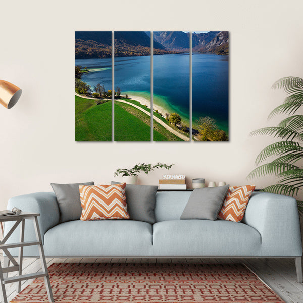 Bohinj Lake Slovenia Canvas Wall Art-4 Horizontal-Gallery Wrap-34" x 24"-Tiaracle