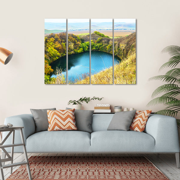 Shadkhurey Lake Russia Canvas Wall Art-4 Horizontal-Gallery Wrap-34" x 24"-Tiaracle