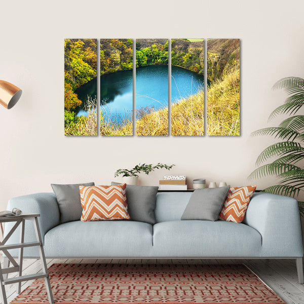 Shadkhurey Lake Russia Canvas Wall Art-5 Horizontal-Gallery Wrap-22" x 12"-Tiaracle