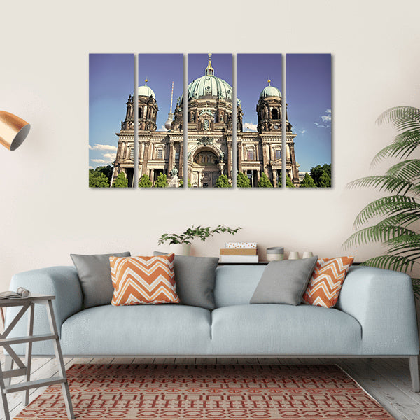View Of Berlin Cathedral Canvas Wall Art-5 Horizontal-Gallery Wrap-22" x 12"-Tiaracle