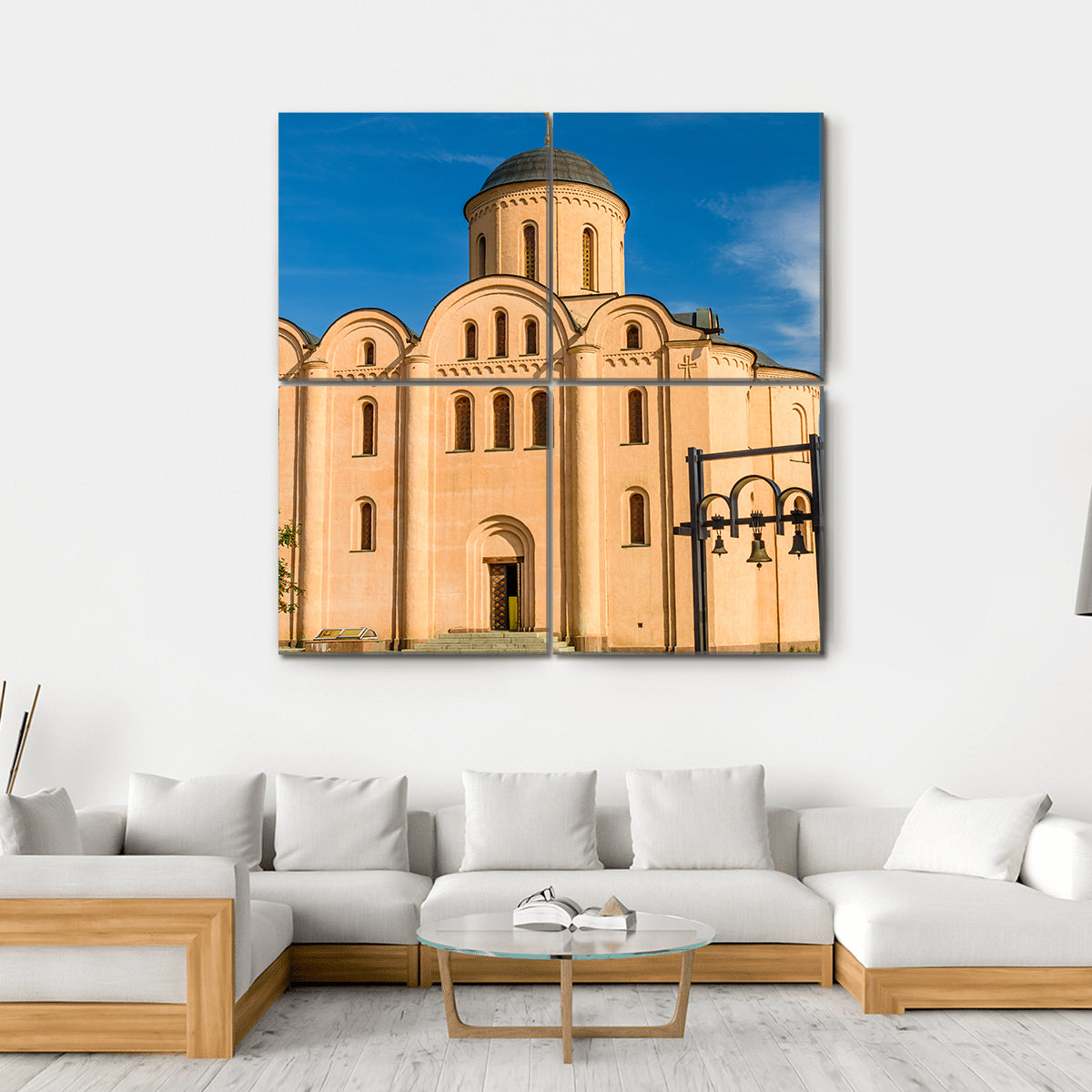God Church In Kiev Canvas Wall Art-4 Square-Gallery Wrap-17" x 17"-Tiaracle