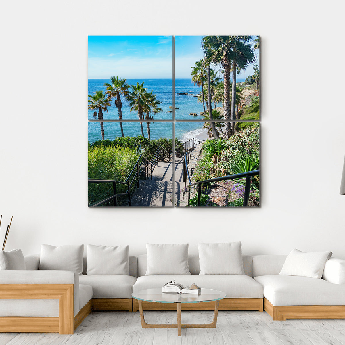 View Of Scenery Around Laguna Beach In California Canvas Wall Art-4 Square-Gallery Wrap-17" x 17"-Tiaracle