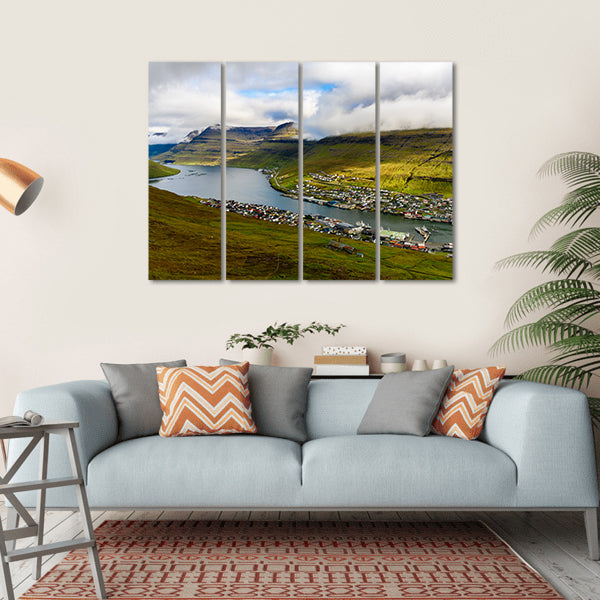 Settlement On Bordoy Canvas Wall Art-4 Horizontal-Gallery Wrap-34" x 24"-Tiaracle