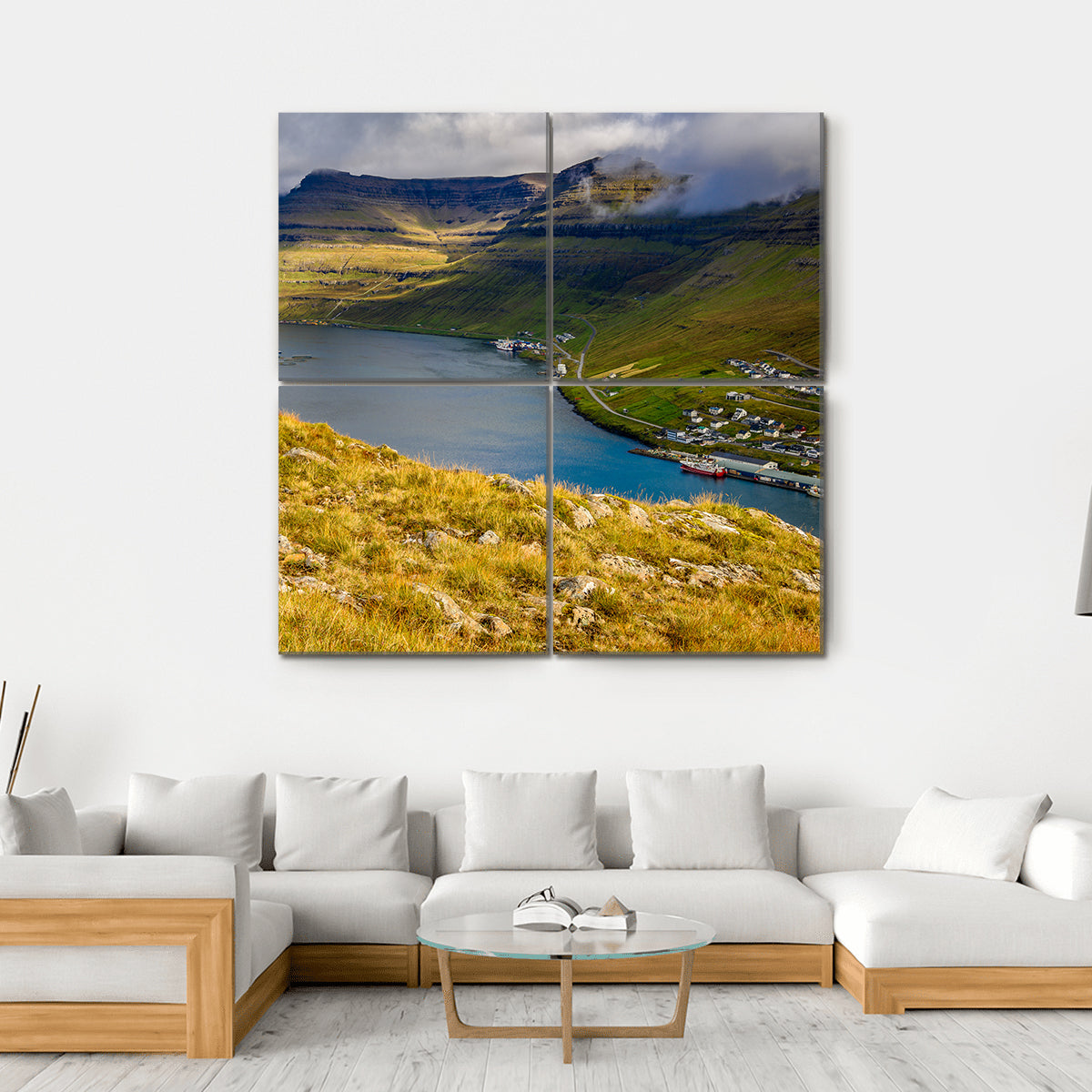 Bordoy Island Canvas Wall Art-4 Square-Gallery Wrap-17" x 17"-Tiaracle