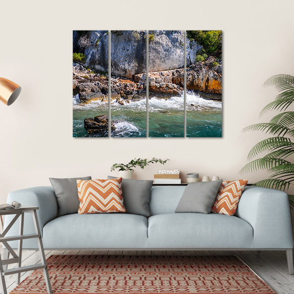 The Kekova Island Canvas Wall Art-4 Horizontal-Gallery Wrap-34" x 24"-Tiaracle