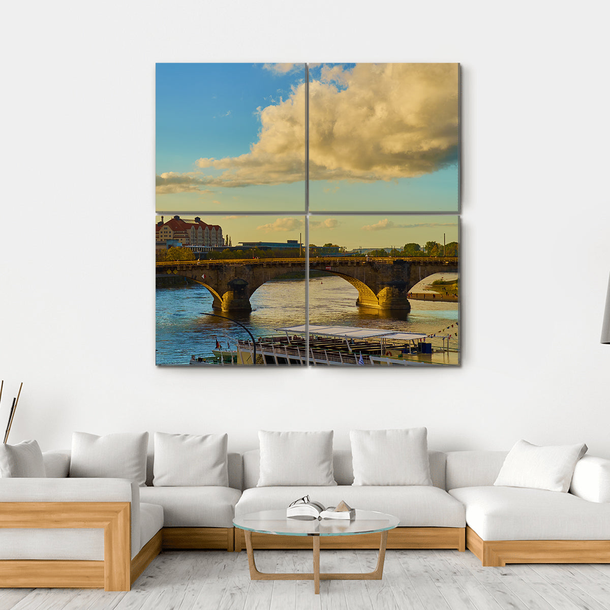 Baroque City Dresden Canvas Wall Art-4 Square-Gallery Wrap-17" x 17"-Tiaracle