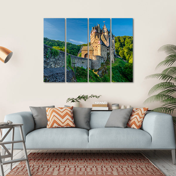 Eltz Castle In Rhineland Canvas Wall Art-4 Horizontal-Gallery Wrap-34" x 24"-Tiaracle