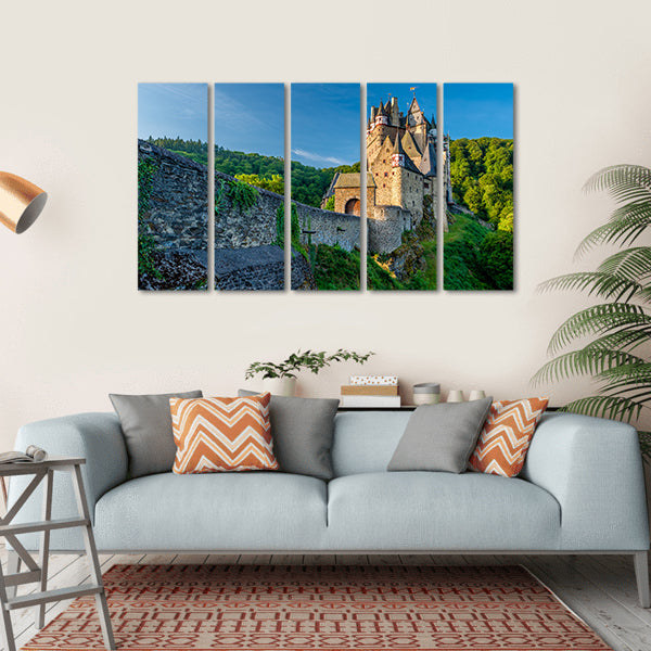Eltz Castle In Rhineland Canvas Wall Art-5 Horizontal-Gallery Wrap-22" x 12"-Tiaracle