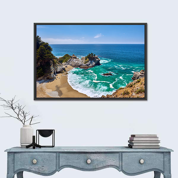 Pacific Coast Landscape, California Canvas Wall Art