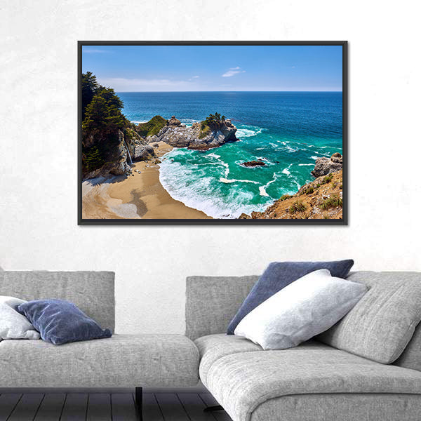 Pacific Coast Landscape, California Canvas Wall Art