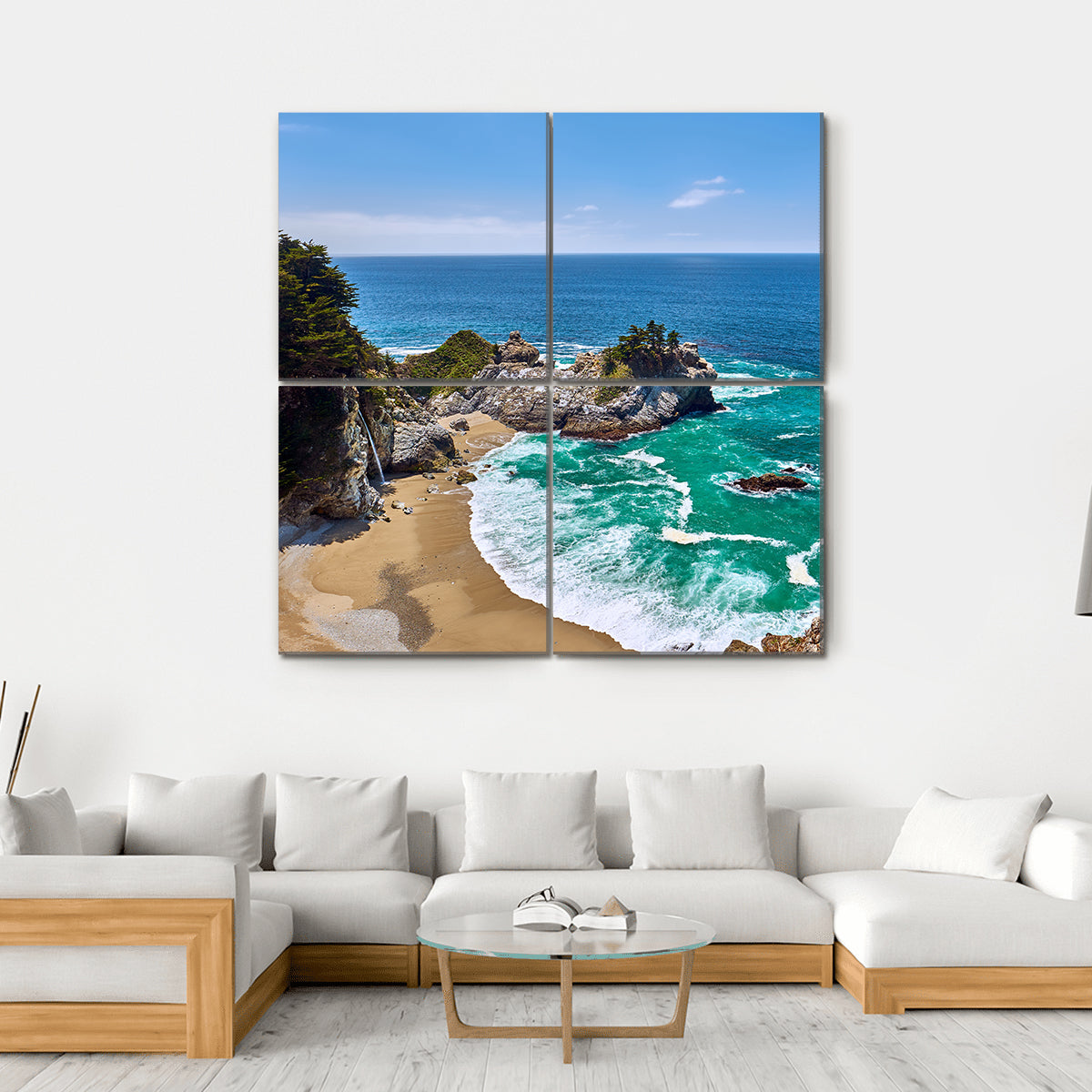 Pacific Coast Landscape, California Canvas Wall Art