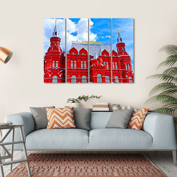 State Historical Museum On Manezhnaya Square Canvas Wall Art-4 Horizontal-Gallery Wrap-34" x 24"-Tiaracle