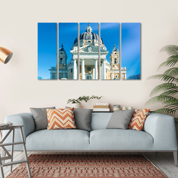 Basilica Of Superga Italy Canvas Wall Art-5 Horizontal-Gallery Wrap-22" x 12"-Tiaracle