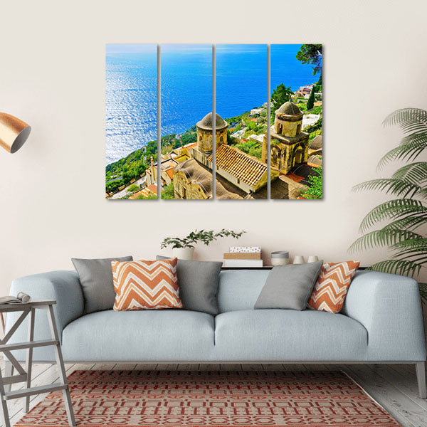 Amalfi Coast From Revello Village Canvas Wall Art-4 Horizontal-Gallery Wrap-34" x 24"-Tiaracle
