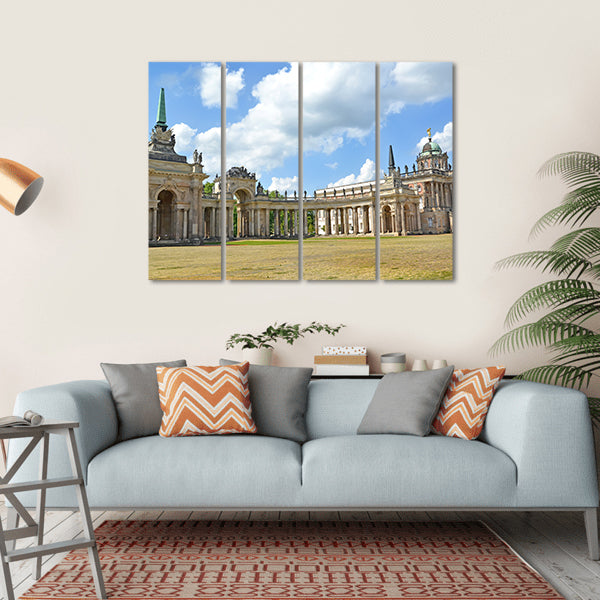 View Of A Colonnade And The New Palace Canvas Wall Art-4 Horizontal-Gallery Wrap-34" x 24"-Tiaracle
