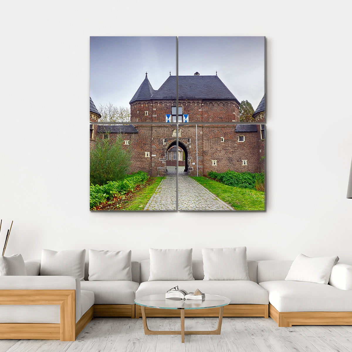 Castle In Vondern Canvas Wall Art-4 Square-Gallery Wrap-17" x 17"-Tiaracle