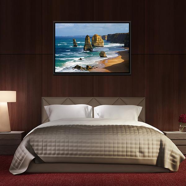 12 Apostles In Australia Canvas Wall Art-5 Horizontal-Gallery Wrap-22&quot; x 12&quot;-Tiaracle