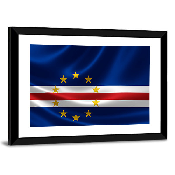 Flag Of Cape Verde Canvas Wall Art-1 Piece-Framed Print-42" x 14"-Tiaracle