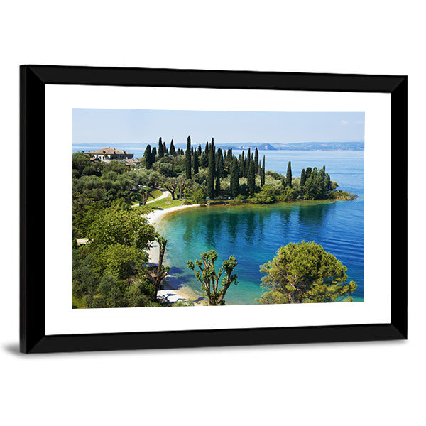 Lake Garda Italy Canvas Wall Art-1 Piece-Framed Print-20" x 16"-Tiaracle