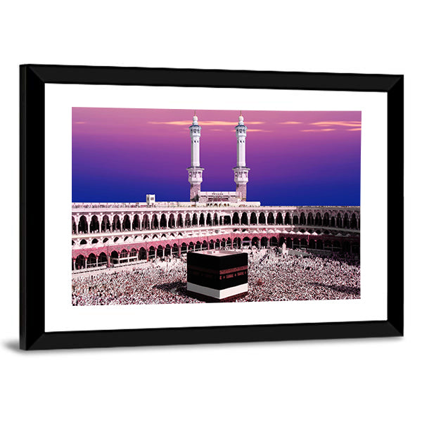 Holy Kaaba at Dusk Canvas Wall Art