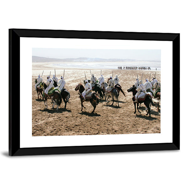 Fantasia On The Beach Of Essaouira Canvas Wall Art-1 Piece-Framed Print-30" x 20"-Tiaracle