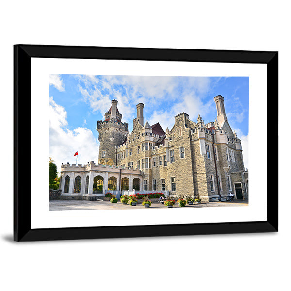 Casa Loma In Toronto Canada Canvas Wall Art-1 Piece-Framed Print-30" x 20"-Tiaracle
