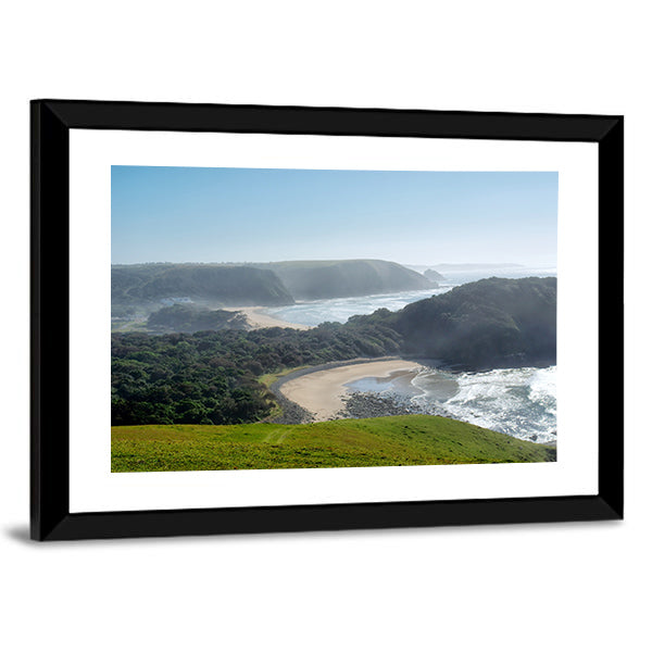 Misty Beach Canvas Wall Art-1 Piece-Framed Print-30" x 20"-Tiaracle