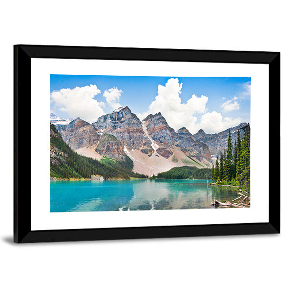 Famous Moraine Lake Canvas Wall Art-1 Piece-Framed Print-30" x 20"-Tiaracle
