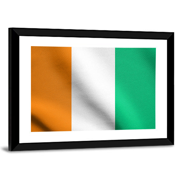 Flag Of Ivory Coast Canvas Wall Art-1 Piece-Framed Print-42" x 14"-Tiaracle