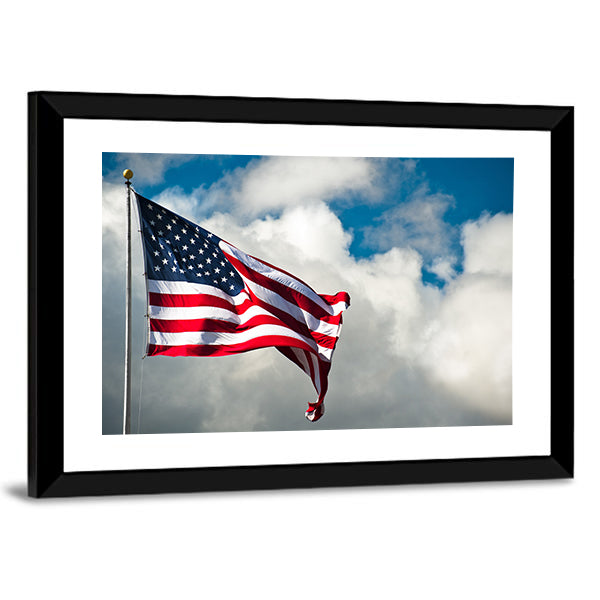 American Flag Canvas Wall Art-1 Piece-Framed Print-30" x 20"-Tiaracle