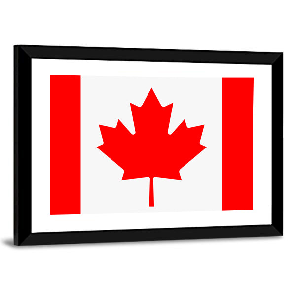 Flag Of Canada Canvas Wall Art-1 Piece-Framed Print-30" x 20"-Tiaracle