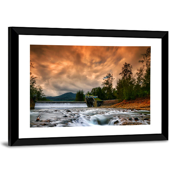 Dam Mentawa, Indonesia Canvas Wall Art
