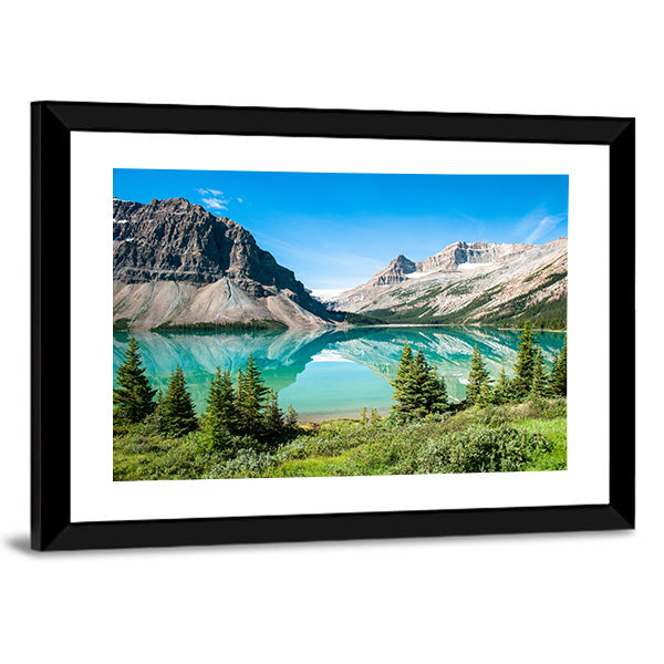 Bow Lake Canvas Wall Art-1 Piece-Framed Print-30" x 20"-Tiaracle