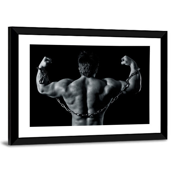 Handsome Young Muscular Sports Canvas Wall Art-1 Piece-Framed Print-30" x 20"-Tiaracle