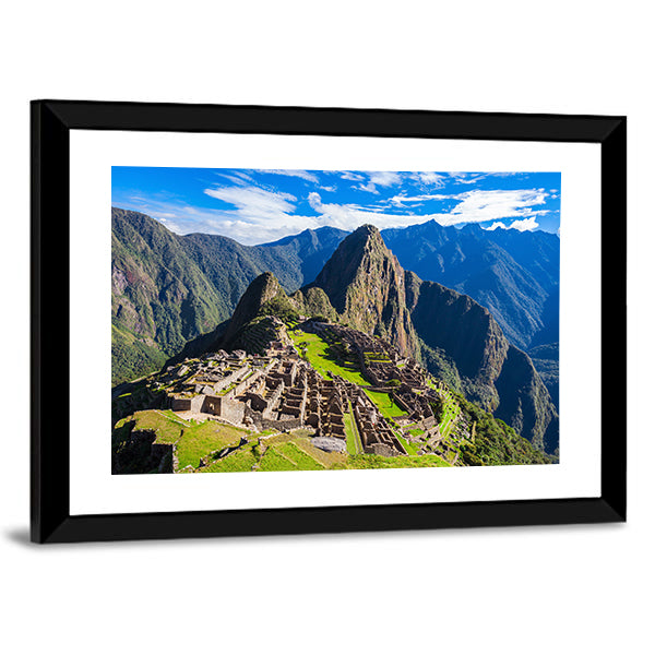 Machu Picchu Canvas Wall Art-1 Piece-Framed Print-30" x 20"-Tiaracle