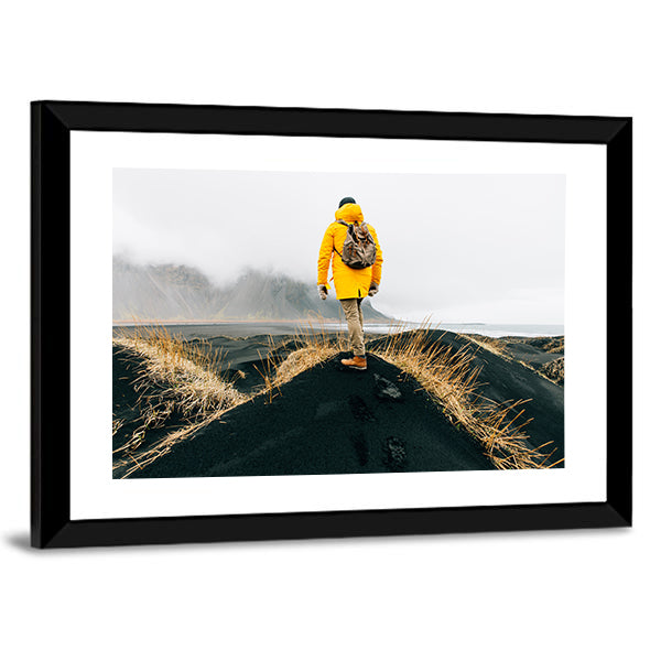 Icelandic Natural Wonders Canvas Wall Art-1 Piece-Framed Print-30" x 20"-Tiaracle