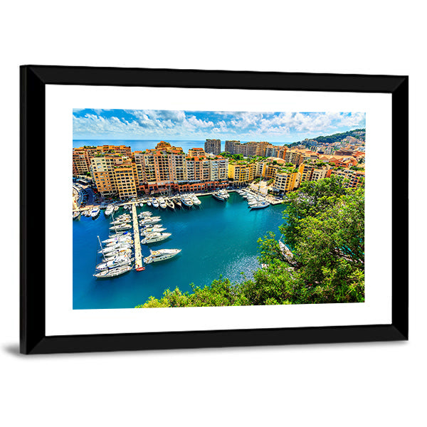 Monte Carlo Bay Monaco Canvas Wall Art-1 Piece-Framed Print-30" x 20"-Tiaracle